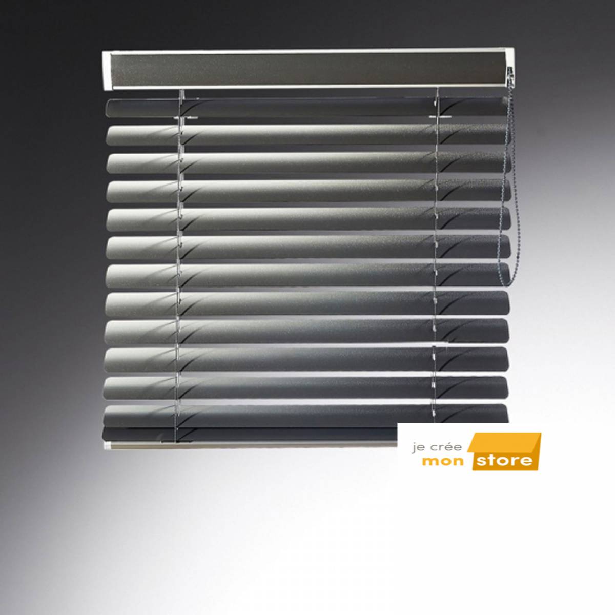 Store vénitien en aluminium grande largeur lames de 50 mm